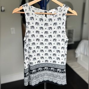 Women’s Paisley Print Sleeveless Tank Top Size Small